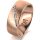 Ring 18 Karat Rotgold 7.0 mm sandmatt 6 Brillanten G vs Gesamt 0,080ct