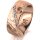 Ring 18 Karat Rotgold 7.0 mm diamantmatt 6 Brillanten G vs Gesamt 0,080ct