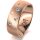 Ring 14 Karat Rotgold 7.0 mm sandmatt 5 Brillanten G vs Gesamt 0,095ct