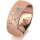 Ring 18 Karat Rotgold 7.0 mm kreismatt 5 Brillanten G vs Gesamt 0,095ct