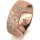 Ring 18 Karat Rotgold 7.0 mm kristallmatt 5 Brillanten G vs Gesamt 0,095ct
