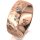 Ring 18 Karat Rotgold 7.0 mm diamantmatt 5 Brillanten G vs Gesamt 0,095ct