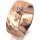Ring 18 Karat Rotgold 8.0 mm diamantmatt 3 Brillanten G vs Gesamt 0,080ct