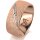 Ring 14 Karat Rotgold 8.0 mm kreismatt 7 Brillanten G vs Gesamt 0,095ct