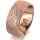 Ring 18 Karat Rotgold 8.0 mm kristallmatt 7 Brillanten G vs Gesamt 0,095ct