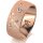 Ring 14 Karat Rotgold 8.0 mm kreismatt 5 Brillanten G vs Gesamt 0,115ct