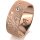 Ring 18 Karat Rotgold 8.0 mm kristallmatt 5 Brillanten G vs Gesamt 0,115ct