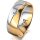 Ring 18 Karat Gelb-/Weissgold 7.0 mm poliert 1 Brillant G vs 0,025ct