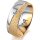 Ring 18 Karat Gelb-/Weissgold 7.0 mm kreismatt 1 Brillant G vs 0,025ct