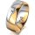Ring 18 Karat Gelb-/Weissgold 7.0 mm poliert 1 Brillant G vs 0,050ct