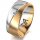 Ring 14 Karat Gelb-/Weissgold 8.0 mm l&auml;ngsmatt 1 Brillant G vs 0,025ct