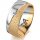 Ring 18 Karat Gelb-/Weissgold 8.0 mm kreismatt 1 Brillant G vs 0,025ct