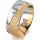 Ring 14 Karat Gelb-/Weissgold 8.0 mm kreismatt 1 Brillant G vs 0,050ct