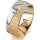 Ring 18 Karat Gelb-/Weissgold 8.0 mm kreismatt 1 Brillant G vs 0,050ct