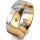 Ring 14 Karat Gelb-/Weissgold 8.0 mm poliert 5 Brillanten G vs Gesamt 0,115ct