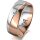 Ring 14 Karat Rot-/Weissgold 7.0 mm poliert 1 Brillant G vs 0,025ct