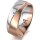Ring 14 Karat Rot-/Weissgold 7.0 mm l&auml;ngsmatt 1 Brillant G vs 0,025ct