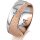 Ring 14 Karat Rot-/Weissgold 7.0 mm kreismatt 1 Brillant G vs 0,025ct