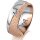 Ring 18 Karat Rot-/Weissgold 7.0 mm kreismatt 1 Brillant G vs 0,050ct