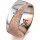 Ring 14 Karat Rot-/Weissgold 8.0 mm kristallmatt 1 Brillant G vs 0,025ct