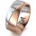 Ring 18 Karat Rot-/Weissgold 8.0 mm l&auml;ngsmatt 1 Brillant G vs 0,025ct