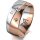 Ring 18 Karat Rot-/Weissgold 8.0 mm poliert 3 Brillanten G vs Gesamt 0,080ct