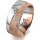 Ring 18 Karat Rot-/Weissgold 8.0 mm kristallmatt 7 Brillanten G vs Gesamt 0,095ct