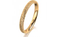 Ring 18 Karat Gelbgold 2.5 mm kristallmatt