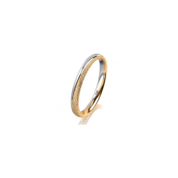 Ring 14 Karat Gelb-/Weissgold 2.5 mm kreismatt