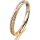 Ring 14 Karat Gelb-/Weissgold 2.5 mm kristallmatt