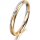 Ring 14 Karat Gelb-/Weissgold 2.5 mm l&auml;ngsmatt 1 Brillant G vs 0,025ct