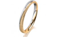 Ring 18 Karat Gelb-/Weissgold 2.5 mm kreismatt