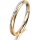 Ring 18 Karat Gelb-/Weissgold 2.5 mm längsmatt 1 Brillant G vs 0,025ct
