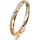 Ring 18 Karat Gelb-/Weissgold 2.5 mm diamantmatt 1 Brillant G vs 0,025ct