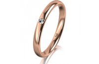 Ring 14 Karat Rotgold 2.5 mm poliert 1 Brillant G vs 0,025ct