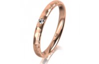 Ring 14 Karat Rotgold 2.5 mm diamantmatt 1 Brillant G vs...