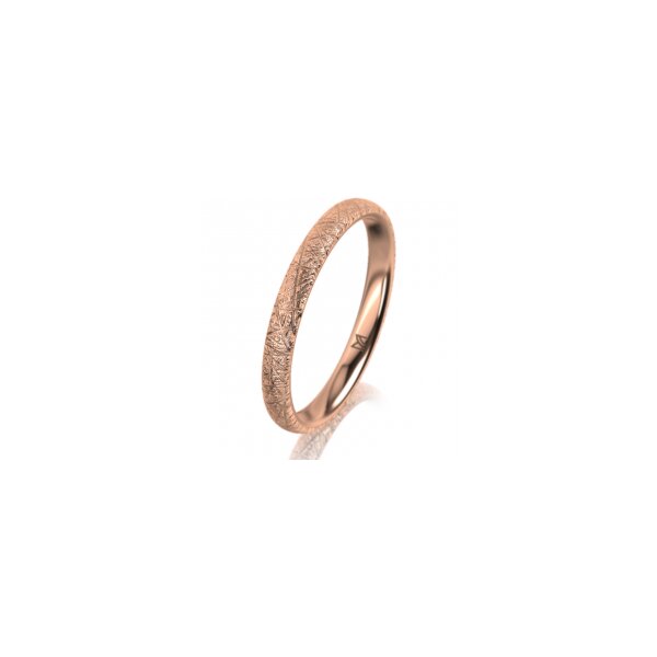 Ring 18 Karat Rotgold 2.5 mm kristallmatt