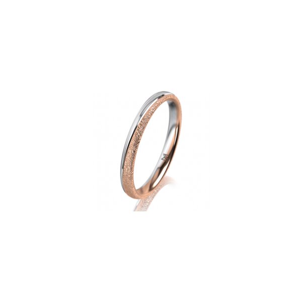 Ring 14 Karat Rot-/Weissgold 2.5 mm kreismatt
