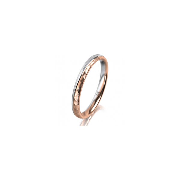 Ring 14 Karat Rot-/Weissgold 2.5 mm diamantmatt
