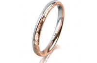 Ring 14 Karat Rot-/Weissgold 2.5 mm diamantmatt