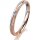 Ring 14 Karat Rot-/Weissgold 2.5 mm kristallmatt 1 Brillant G vs 0,025ct