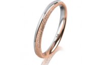 Ring 18 Karat Rot-/Weissgold 2.5 mm kreismatt