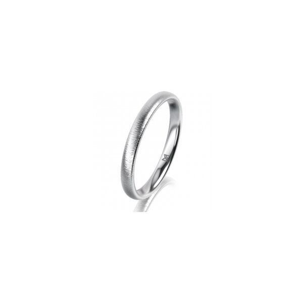 Ring 18 Karat Weissgold 2.5 mm sandmatt