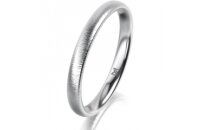 Ring 18 Karat Weissgold 2.5 mm sandmatt