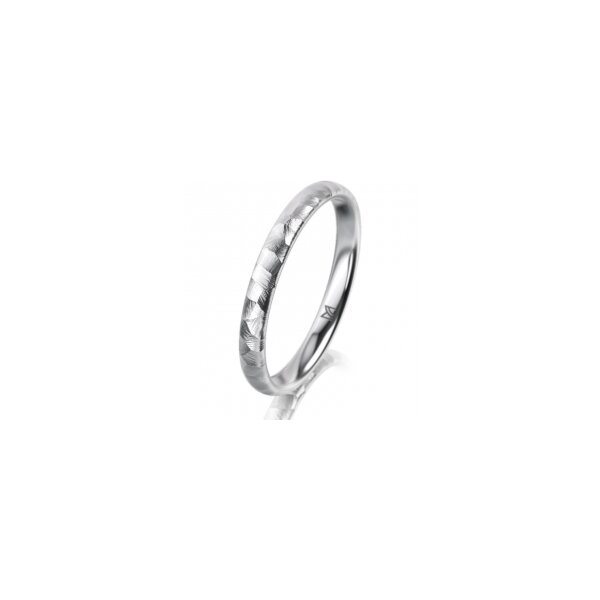 Ring 18 Karat Weissgold 2.5 mm diamantmatt