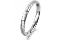 Ring 18 Karat Weissgold 2.5 mm diamantmatt