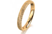 Ring 14 Karat Gelbgold 3.0 mm kristallmatt
