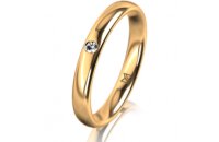 Ring 18 Karat Gelbgold 3.0 mm poliert 1 Brillant G vs...