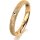 Ring 18 Karat Gelbgold 3.0 mm kristallmatt 1 Brillant G vs 0,025ct
