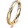 Ring 14 Karat Gelb-/Weissgold 3.0 mm sandmatt 1 Brillant G vs 0,025ct